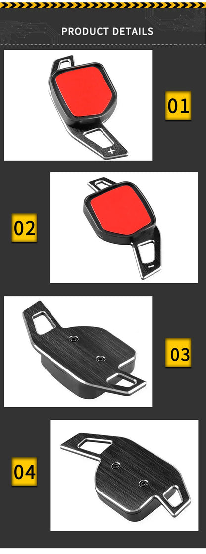 Car Steering Wheel DSG Shift Paddle Extension Stickers For Seat Alhambra Ateca Leon 5F FR Tarraco Ibiza 6P Cupra ST Accessories