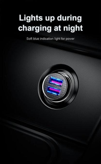 Baseus 30W Car Fast Charger Quick Charge 4.0 3.0 USB Type-C Fast Charging Car Phone Charger For Huawei Xiaomi iPhone 15 14 13 12