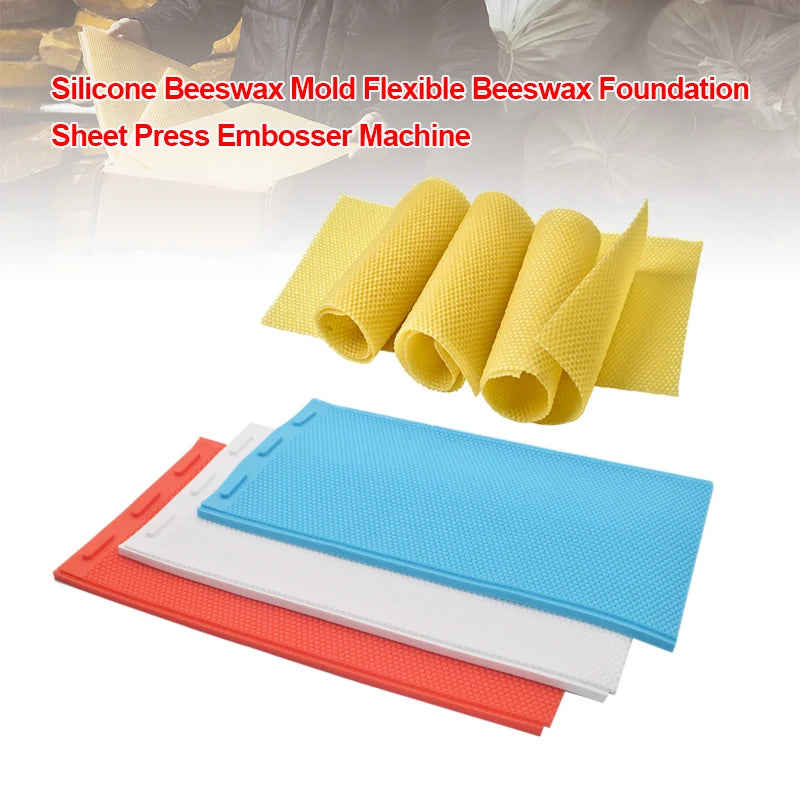 Beeswax Press Sheet Mold DIY Comb Foundation Mold Soft PVC Honeycomb Base Foundation Mould Beekeeping Beeswax Candle Making Tool