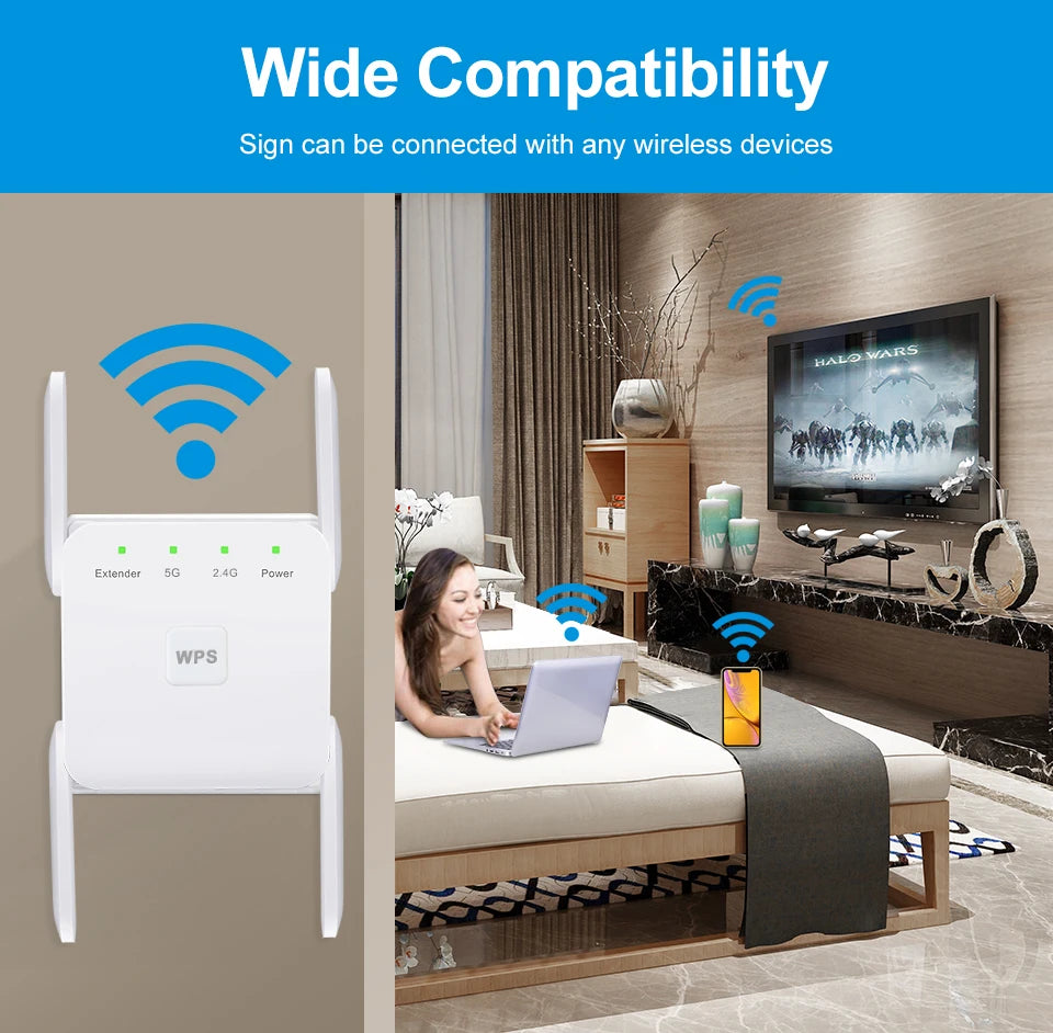 AC1200 WiFi Repeater 1200Mbps 2.4G/5GHz WiFi Repetidor