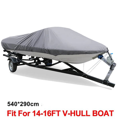 210D Fabric Trailerable Boat Cover 14-22ft Waterproof Anti-UV Protector Fishing Speedboat V-shape Canvas For Boat Cover Tent