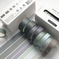 JIANWU 8pcs/set Retro Solid Color Basic Decoration Washi Tape Set DIY Scrapbook Cute Sticker Kawaii Masking Tape School Supplies
