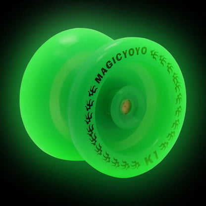 MAGICYOYO K1 Plastic Yoyo Ball Green Yoyo Dark Glow Fluorescent Yoyo Ball for Beginner Player Toys