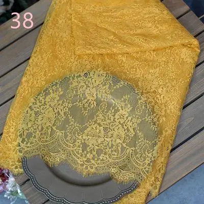 3Meter Exquisite Eyelash Lace 150CM White Lace Fabric Wedding Dress Sexy Lingerie DIY Clothes Accessory Wholesale Prices
