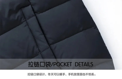 Quality Stand Collar Winter Duck Down Coats Men Warm Light Down Jackets Male Father's Down Coat Fashion Puffer Jackest  JK-826