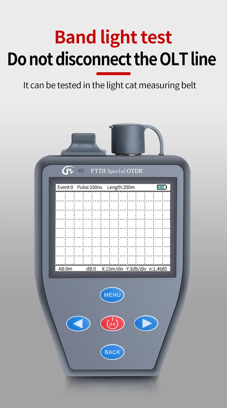 YOUYSI  4 in 1 FTTH OTDR Mini Optical Power Meter Stable light source VFL Multifunction can Test Active Fiber OTDR YYS-306N