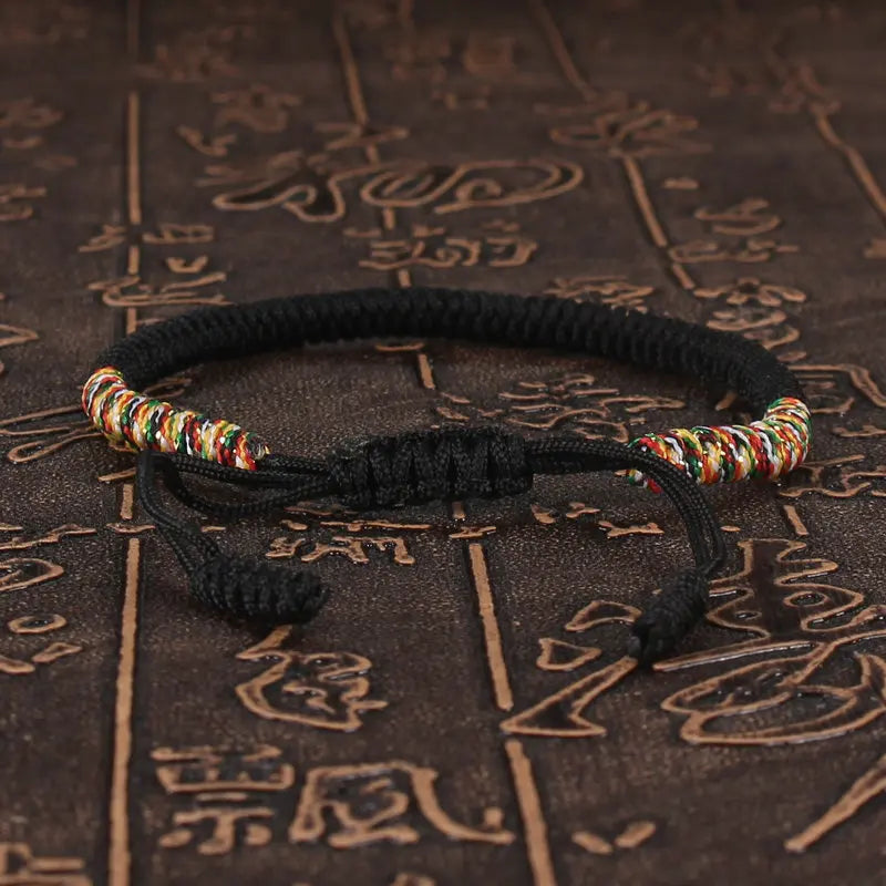 Tibetan Buddhist Bracelet Unisex Handmade Braided King Kong Knot Colorful String Bracelets for Women Men Lovers Lucky Jewelry