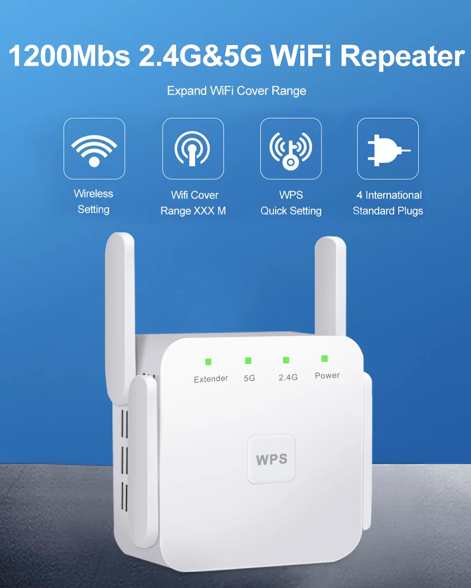 AC1200 WiFi Repeater 1200Mbps 2.4G/5GHz WiFi Repetidor
