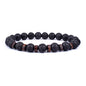 Volcanic Stone Bracelet for Men Lava Wooden 8mm Beads Bracelet Tibetan Buddha Wrist Chain Women Men Jewelry Gift New Bracelets