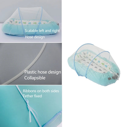 77HD Baby Crib Mosquitoes Net Portable Foldable Infant Bed Canopy Netting Folding Sleeping Cradle Insect Net Tent