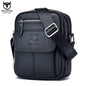 Bullcaptain Casual Men's Shoulder Bags Business Messenger Bag High-Quality Men's Cow Leather Bag's Mini Large Capacity Pocket