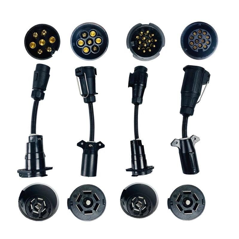 EgoTrailer Trailer Plug Adapter 13 Pin Trailer Socket to 7 Pin RV Blade Plug Connector Plug Trailer Boat Truck Trailer Parts