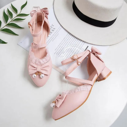 7-15 Years Old Girls High Heels Shoes Pink White Princess Girls Dress Shoes Summer Girls Party Shoes  X#12/10D50