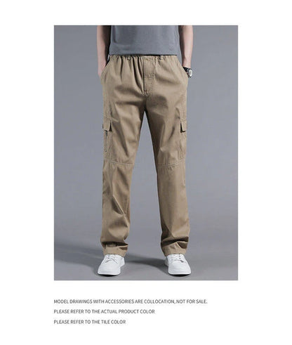 Men's Cargo Pants Loose Straight Pants Plus Size Clothing Work Wear Korean Japanese Joggers Homme Sports Cotton Casual Trousers