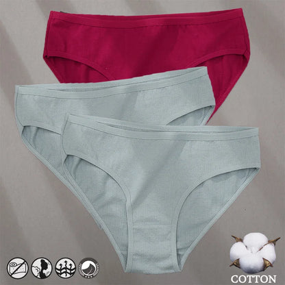 Cotton Panties Jacquard Design Pattern Women Panties Underwear Sexy Female Lingerie Briefs Solid Color Intimate Pantys for Woman