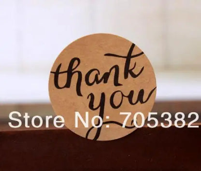 GANSSIA 100pcs/lot "Fait Main avec Amour" Thank you Round Seal Sticker Paper Adhesive Stickers for Bakery& Gift Packing(ss-1143)