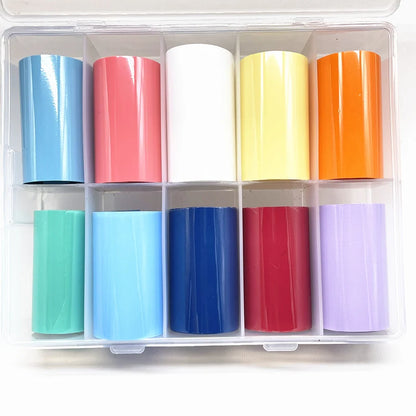 1 Box New Metal Nail Foils for Matt Transfer Paper Neon Stickers Champagne Nails Wraps Silver DIY Chameleon Nail Art Decorations