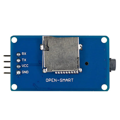 Blue MP3 module UART Control Serial MP3 Player with Headphone Output Speaker MicroSD Card Sound Speaker Module for 328P Board