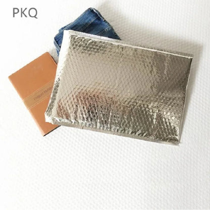 10pcs/Lot Sliver Aluminum Bubble Shipping Bag Padded Envelopes Bubble Mailer Bag Aluminum Foil Gift Bag Packing Wrap