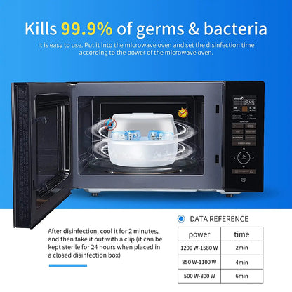 Microwave Steam Steriliser for Baby Bottles High Temperature Microwave Steam Nipple Sterilizer Baby Bottle Holder Storage