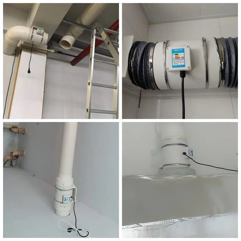 6 inch 220V Exhaust Fans Home Inline Pipe Duct Fan Extractor Ventilation Kitchen Toilet  Air Clean Ventilator Diagonal Flow Fan