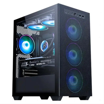 AOTESIER Gaming PC Core I7 CPU With 8G /16G RAM 256G SSD HD4600 ATX/ITX/M-ATX Full View Side Panel Temper Glass Front PC Gamer