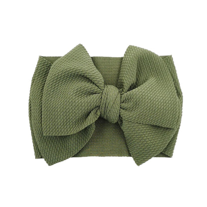 Solid Baby Headband Adjustable Big Bowknot Hair Band Oversize Turban Newborn Headwear For Baby Girls Fashion Hair Accessories
