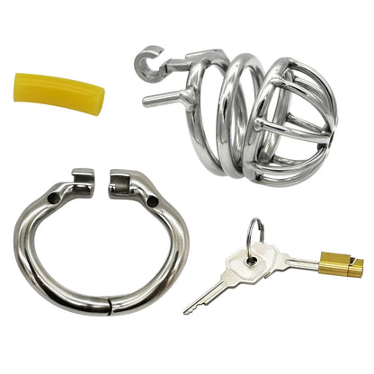 Ergonomic Stainless Steel Stealth Lock Male Chastity Device,Cock Cage,Penis Lock,Cock Ring,Chastity Belt,S054
