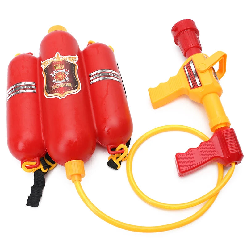 Kids Beach Toys Watergun Children Fireman Backpack Nozzle Water Gun Beach Outdoor Toy Extinguisher Soaker Toys for Boy Children