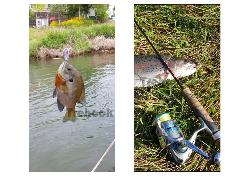 TREHOOK 5pcs 1.5g 3cm Mini Wobblers/Crankbait Fishing Lure Artificial Bait Hard Floating Wobbler for Fish Bass Fishing Tackle