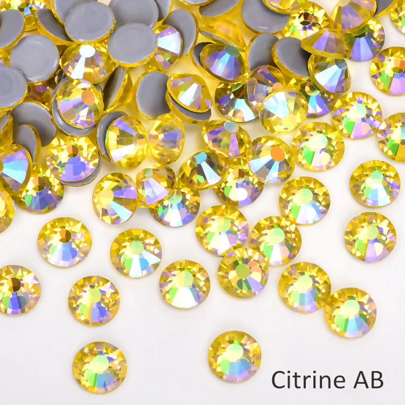 Oleeya стразы Better DMC Hotfix Rhinestone Iron On Strass High Quality Flatback Glass Crystal AB For DIY Wedding Y2792