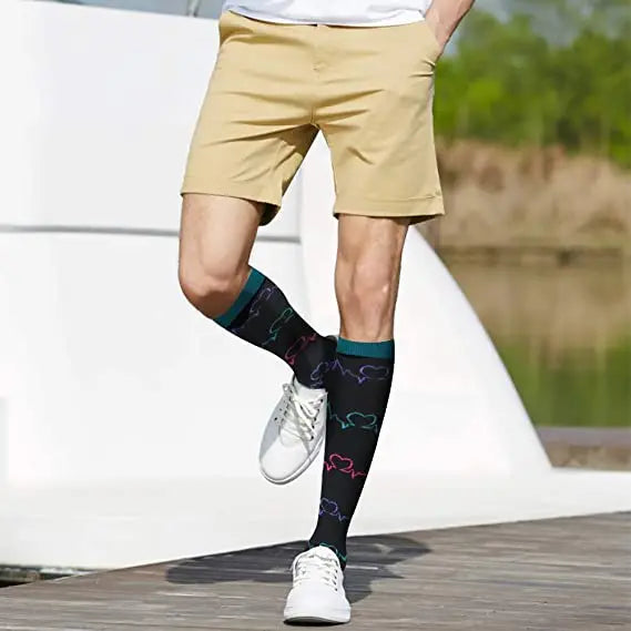 58 Style Compression Socks Medical Edema Diabetes Varicose Vein Stockings Graduated Pressure Legging Nursing Knee High Stockings