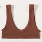 Women Push-Up Bra Small Cup Non-wire Bralette U-Neck Ribbed No-Pad Underwear Multiple Colors Crop Top Ladies Sexy Lingerie M-XL