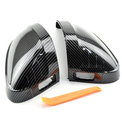 2pcs Glossy Black Side Rear View Rearview Mirror Replace Cap Cover For Audi A4 S4 RS4 B9 2016 -2020 A5 S5 RS5 8W6 Car Styling
