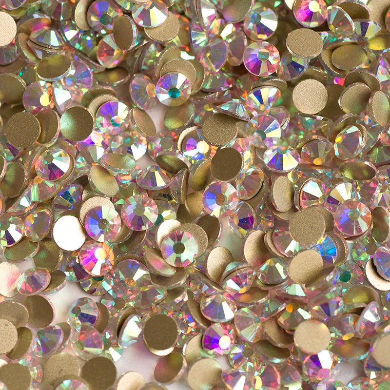 YANRUO 2058NoHF All Color SS16-SS30 Non Hot Fix Sewing Rhinestones Glass Crystal 3D Nail Art Rhinestones For Dress Clothes