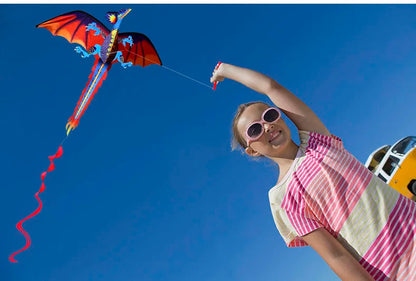 New High Quality Classical Dragon Kite 140cm x 120cm Single Line With Tail With Handle and String  Good Flying Kites From Hengda