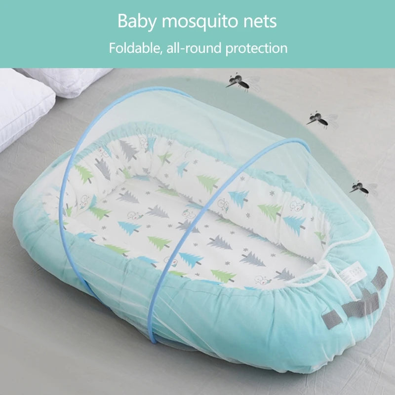 77HD Baby Crib Mosquitoes Net Portable Foldable Infant Bed Canopy Netting Folding Sleeping Cradle Insect Net Tent