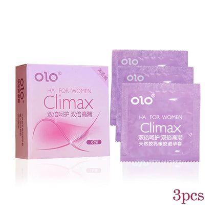 3Pcs Condoms Natural Latex Rubber Large Grain Condom Intimate Sex Toy Products