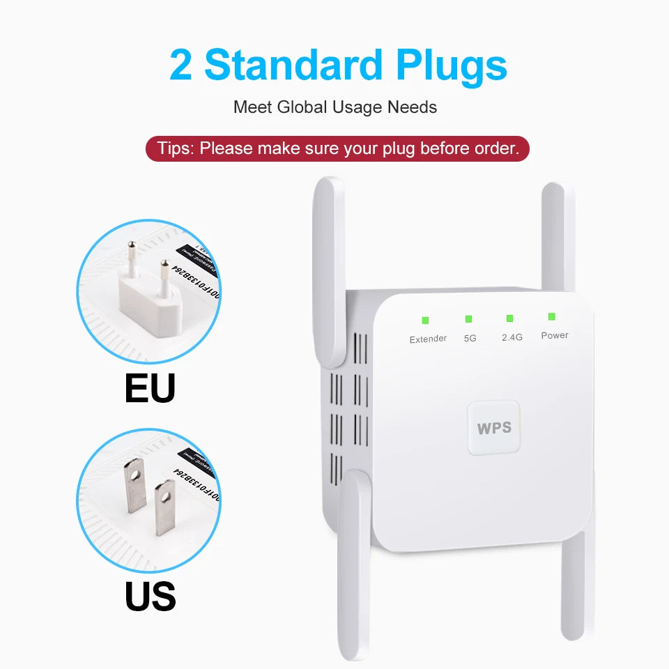 AC1200 WiFi Repeater 1200Mbps 2.4G/5GHz WiFi Repetidor