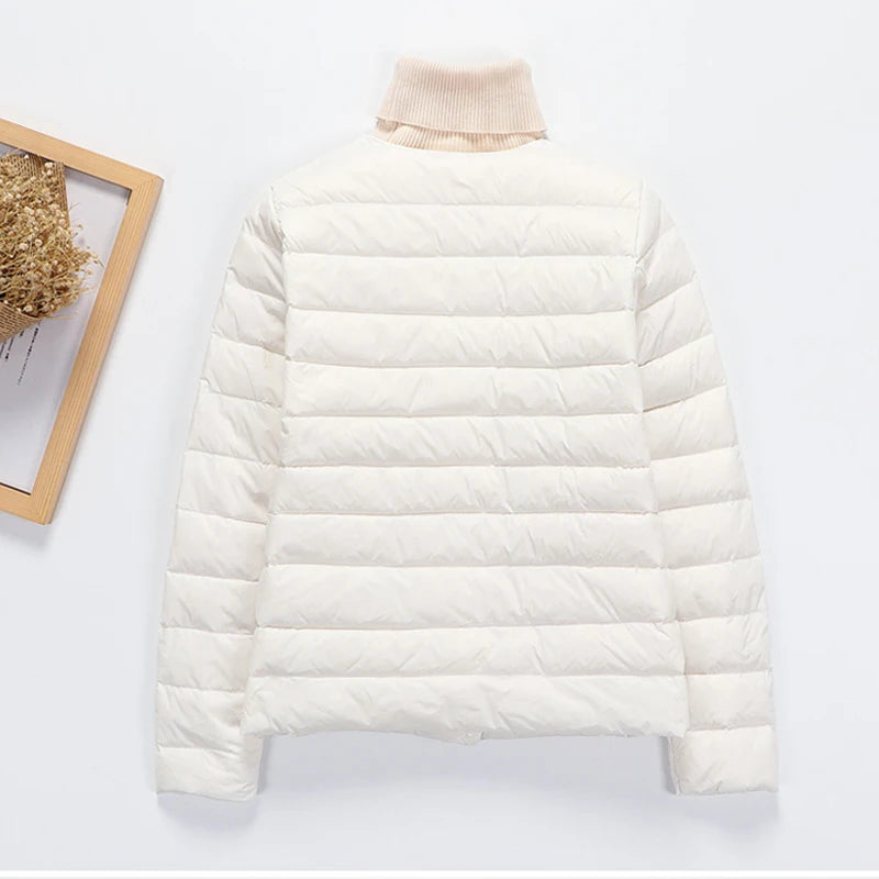 Ultra Thin Down Jacket Women Pink Womens Lightweight Down Jackets Ultra Light White Coat Warm Short Jackets Women