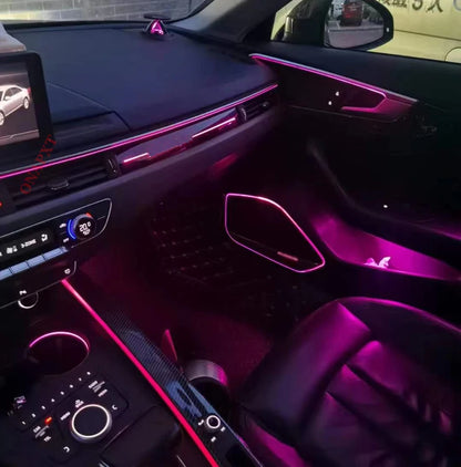 LED For Audi A4 S4 A5 S5 B9 2016-2023 Center Console Dashboard Ambient Light Strip Decorative Cover Lift Tweeter Speaker Lamp