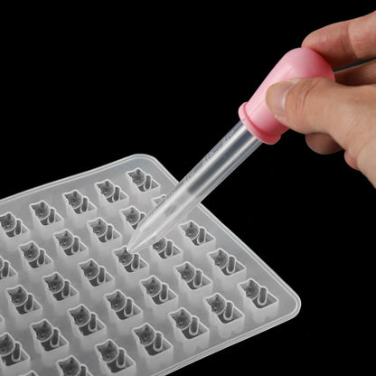 2/5pcs 5ml Clear Silicone Dropper Graduated Pipette Liquid Food Dropper for Epoxy Resin Candy Molds Jewelry Making Tools