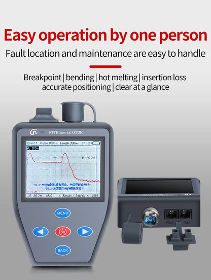 YOUYSI  4 in 1 FTTH OTDR Mini Optical Power Meter Stable light source VFL Multifunction can Test Active Fiber OTDR YYS-306N