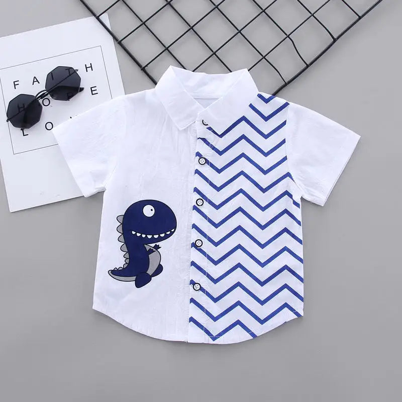 New Summer Casual Newborn Baby Boy Clothes Set animal Dinosaur Shirt Tops short Pants 2Pcs/set Kids Outfits Clothing Sets