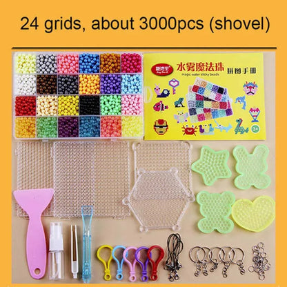 6000pcs 24 colors Refill Beads puzzle Crystal DIY water spray beads set ball games 3D handmade magic toys for children Toy