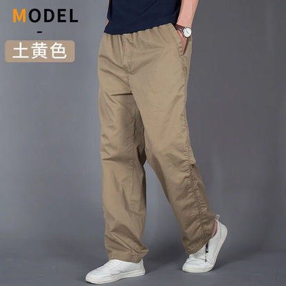 Men's Cargo Pants Loose Straight Pants Plus Size Clothing Work Wear Korean Japanese Joggers Homme Sports Cotton Casual Trousers