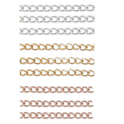 50pcs Stainless Steel 2 inch Soldered Extension Chain Silver Plated Extender Tail Chains for DIY Jewelry Making