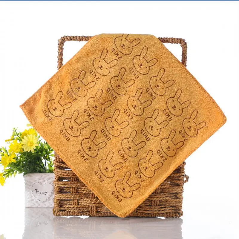 3 Pcs/Lot Baby Towel Cute Superfine Fiber Kid Bath Towels Washcloth Square Towel Children Kitchen Bathroom Wipe Wash Cloth Gift
