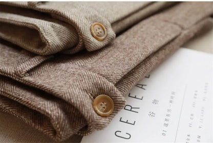 Woolen Pants Women's Harem Pencil Pants 2023 Autumn Winter High Waisted Casual Suit Pants Office Lady Women Trousers