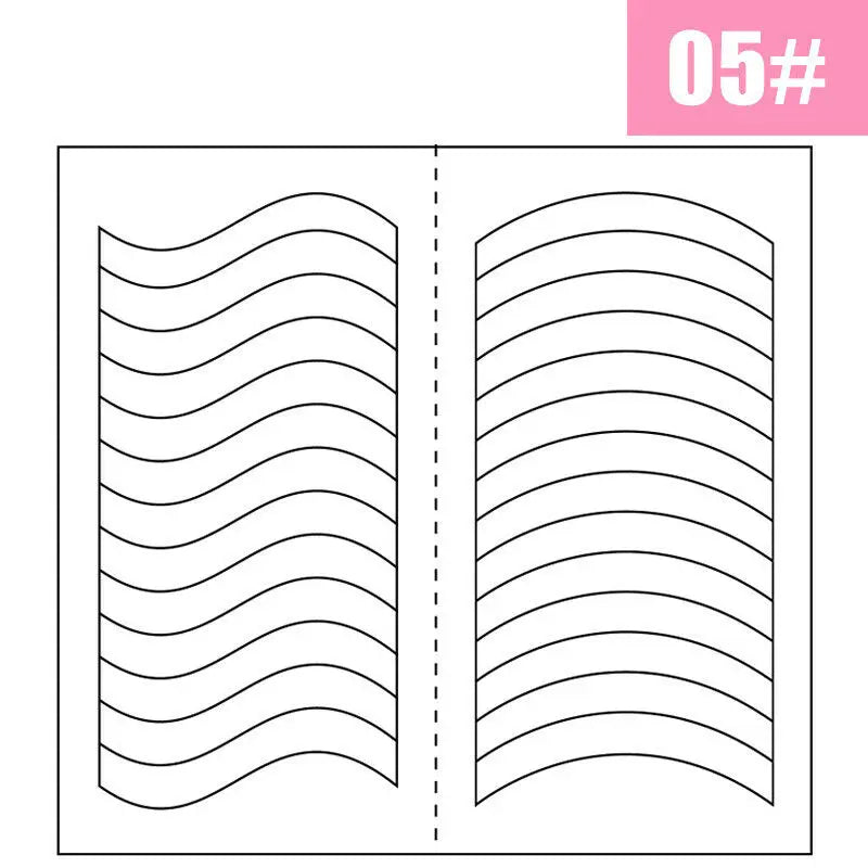 2pcs French Manicure Nail Wraps Stickers, Nail Art Form Fringe Tip Guides for DIY Nail Decoration